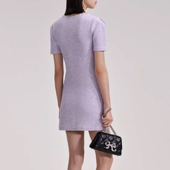 Self-Portrait Sequin Knit Mini Dress - Picture 2 of 7